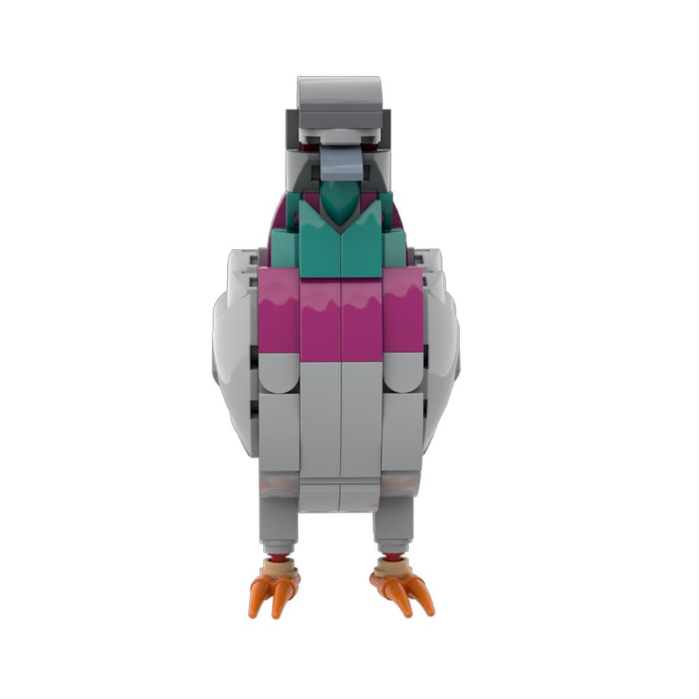 MOC Feral Pigeon Building Blocks Model Feral Pigeon Birds Bricks Assembly Educational Toys Kids DIY Birthday Gifts