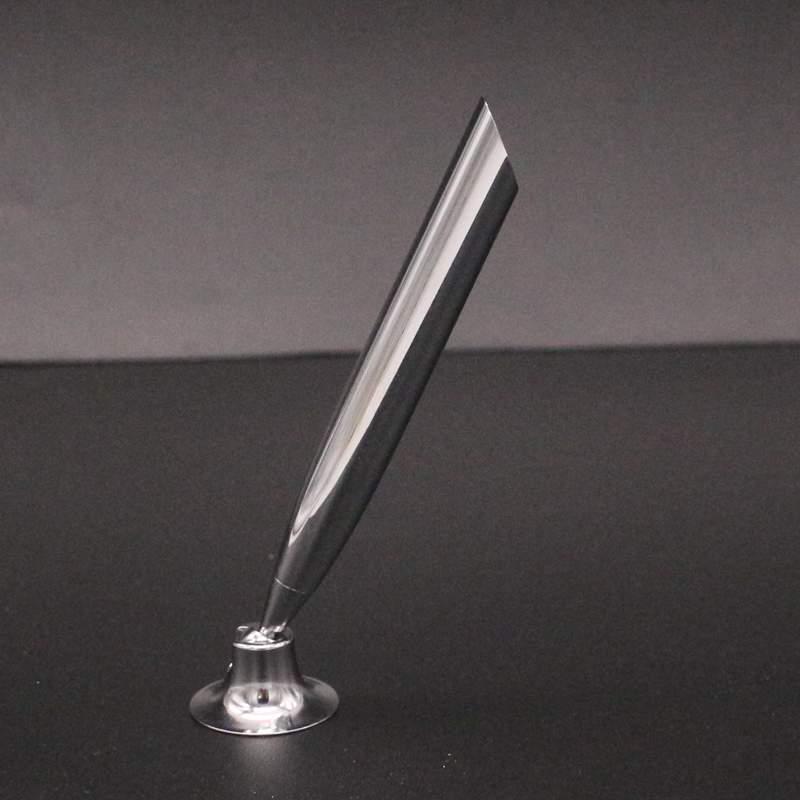 

Acrylic & Metal Desk Pen Holder Set with Ballpoint Pen for Business Counter