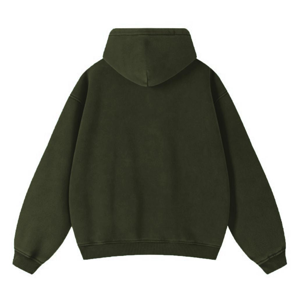 Men's Vintage Zipper Hooded Jacket With Pockets Long Sleeve Solid Color