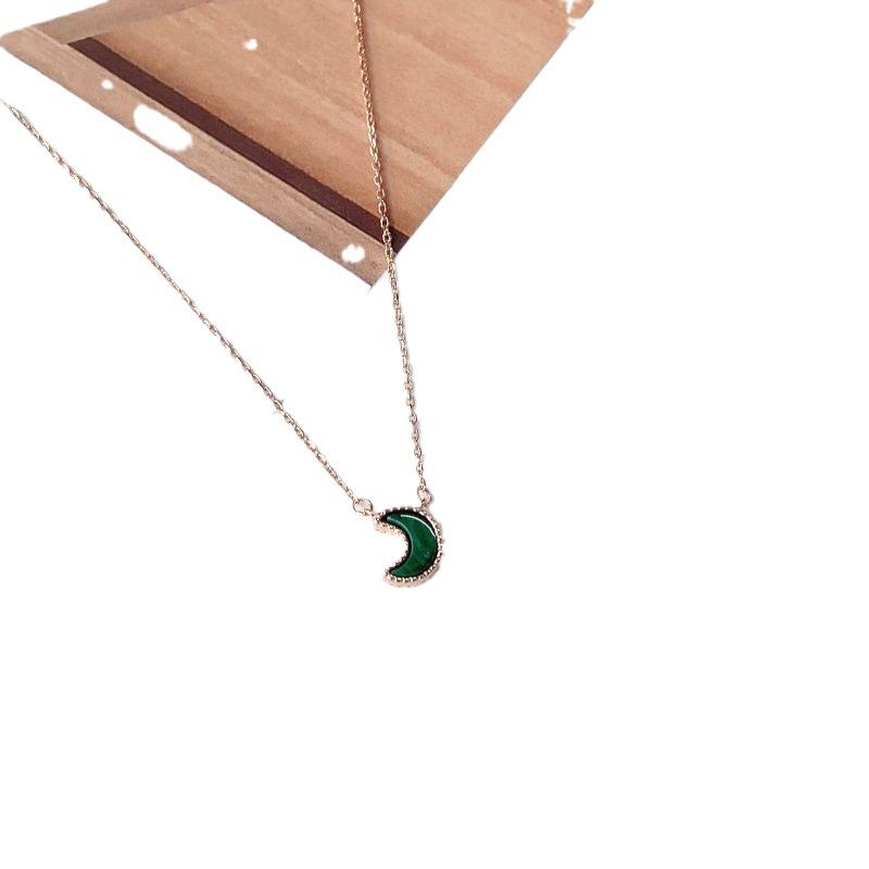 S925 Sterling Silver Necklace Female Star Moon Butterfly Peacock Pendant Clavicle Chain