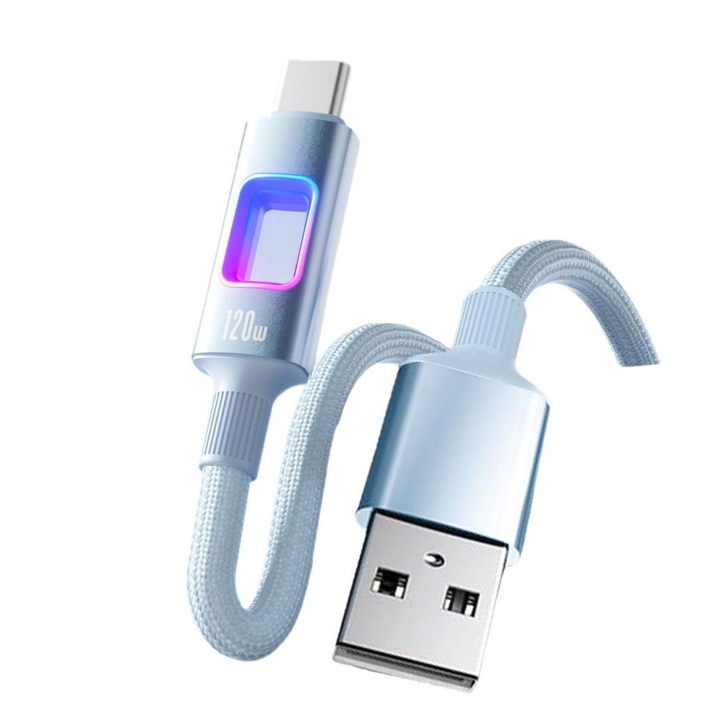 120W Luminous Type-C Cable for Super Flash Charging: Compatible with Apple, Huawei, Vivo, Oppo, and Xiaomi Devices