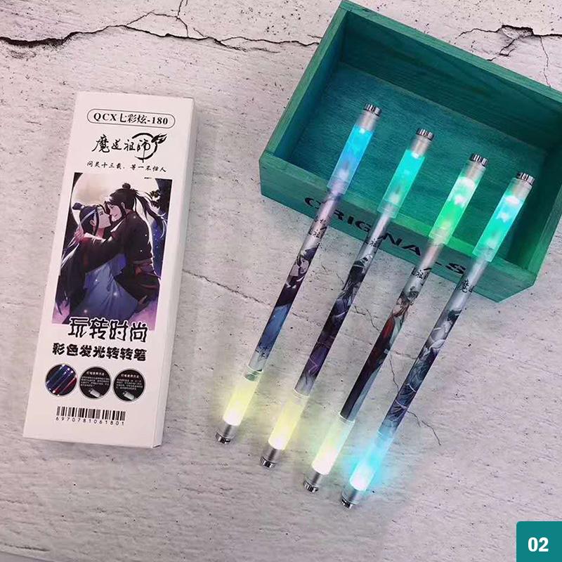 

Cool Rotating Led Flash Gel Pen With Light Students 0.5Mm Spinning Pen 2
