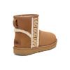 New UGG Classic Mini Shearling Logo 'Chestnut' Women's 1153473-CHE