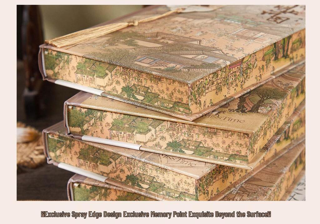 Shiguang Qingming Shanghe Tu Artistic Retro Notebook: Hot Stamping Festival Gift for Students and Writers