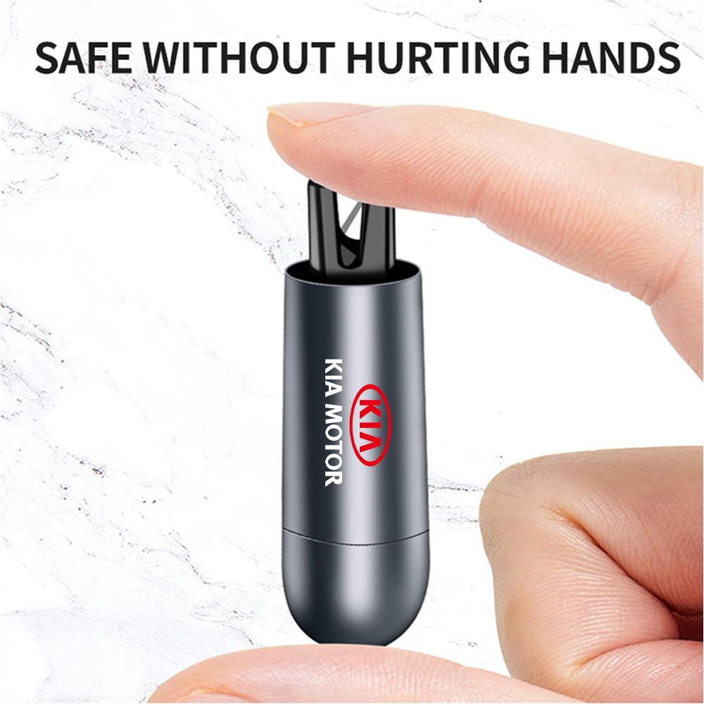 2026 Hot Car Sticker Car Safety Hammer Seat Belt Cutter 2 In 1 Emergency Rescue Tool For KIA KN Rio Ceed Sportage Cerato Soul So