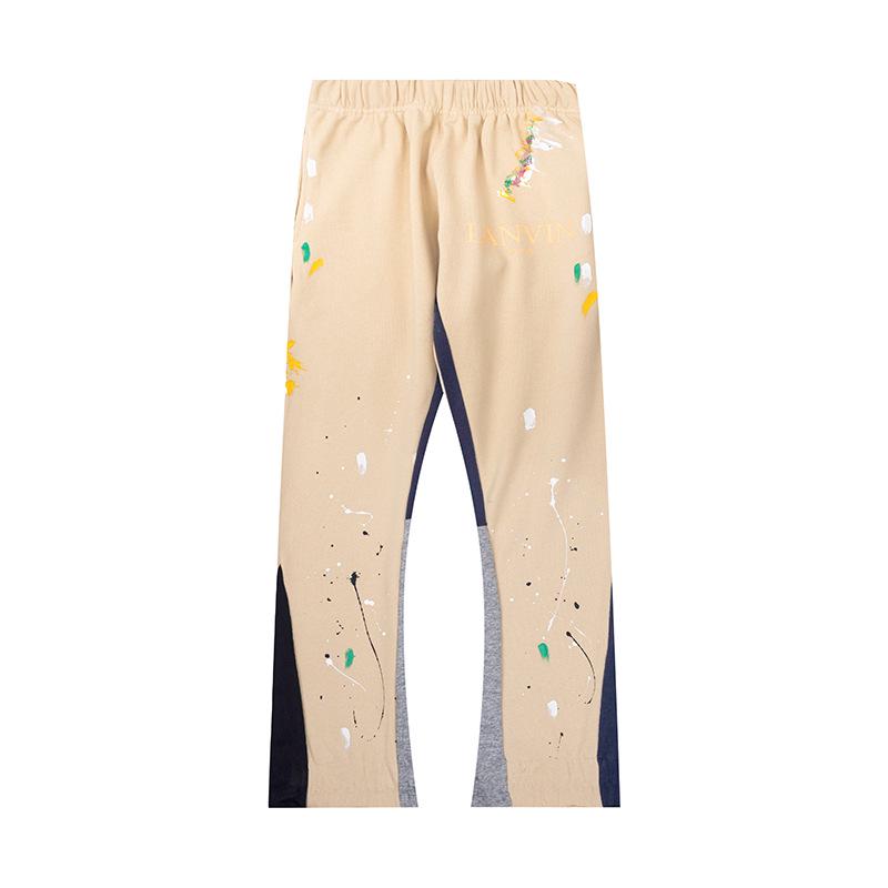 GALLERY DEPT Men's Classic Hand-Painted Splatter Graffiti Cotton Sweatpants