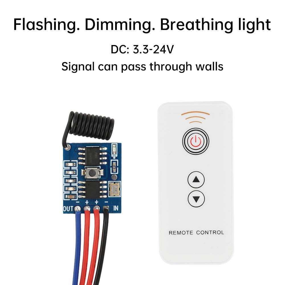 433mhz DC 3.3V 5V 9V 12V 24V Mini Relay Wireless RF Remote Control Switch LED Lamp Controller Micro Receiver Transmitter