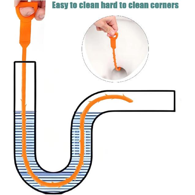Drain Snake, Drain Clog Remover Tool, 3 Pack Cleaner Hair Remover, Sink Snake for Sewer Kitchen Sink Bathroom Tub Toilet
