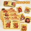 Magnetic Bookmarks Student Cute Double Book Page Folder Cartoon High-value Capybar Magnet Bookmark Stationery Gift
