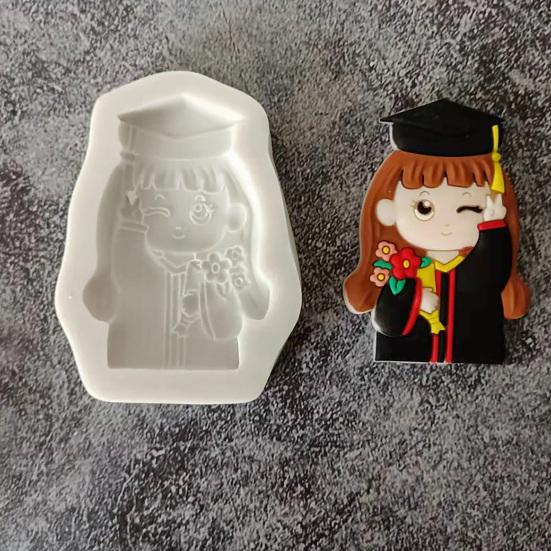 Fondantform, Studentenmuster, DIY, Silikon, Abschlussfeier, Süßigkeitenform für Party