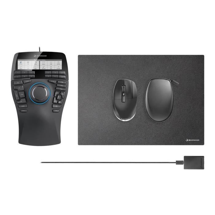 Souris 3D - 3Dconnexion - SpaceMouse Enterprise Kit 2 - Ergonomique - 31 Boutons - Filaire