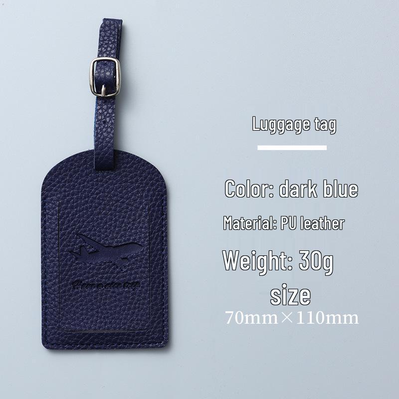 PU Leather Luggage Tag, Passport Holder & Notebook Gift Set - Customizable Thick Passport Cover with Logo Printing
