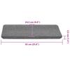 Self-Adhesive Stair Mats 30 Pcs. Gray 65X24.5X3.5 Cm