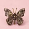 Mini Solid Brass Butterfly Figurines Miniatures Desktop Ornament Antique Copper Insect Statue Home Decoration Craft Accessories