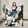 Gojo Satoru Jujutsu Kaisen Manga Collage Blankets Anime JJK Fleece Throw Blanket Bedroom Sofa Decoration Soft Warm Bedspreads,