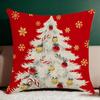 Christmas Reindeer Pillow Cover Christmas Throw Pillow Cover Cushion Soft Case Seasonal Decor Elk Snowman Christmas Tree Pillow