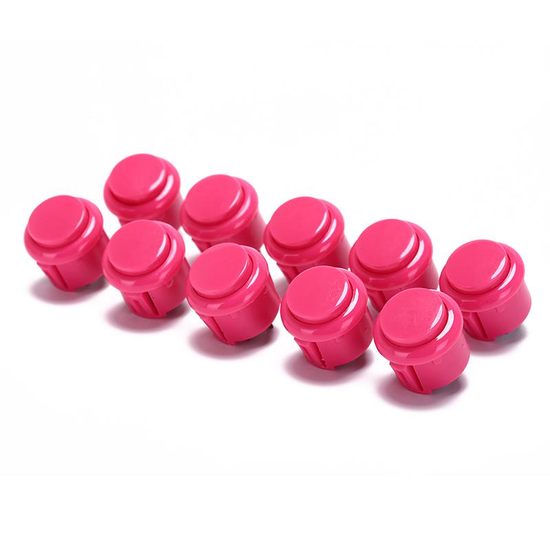 10Pcs 24Mm Push Buttons Replace For Arcade Button Games Parts Of 7 Colors