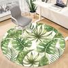 1pc Tropical Leaves Office Round Area Rug, Indoor Mat Suitable ForOffice, Under Office Chairs Bedroom Living Room Home Decor, Room Decot074