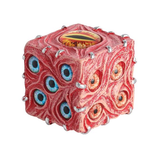 1/2Pcs Horror Eyeball Ornament Dice Eye Balls Resin 3D Dice Figurine Home 1pc