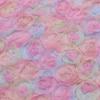 Encrypted Seven-Color Embroidered Silk Georgette Fabric Hollow Out Rose Peony Flower Wedding Dress Mesh Embroidery Material