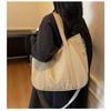 New Nylon Cloth Bag Fashionable Japanese Simple Solid Color Shoulder Commuting All-matching Large-capacity Tote