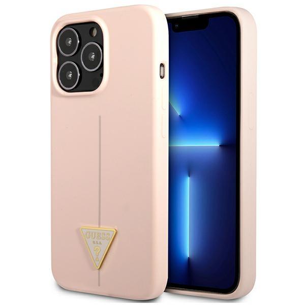 Guess Guhcp13Lsltgp Iphone 13 Pro / 13 6,1 Różowy/Pink Hardcase Silicone Triangle