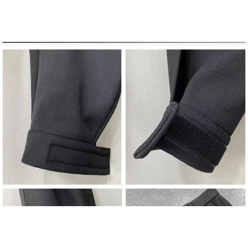 Men's Korean-Style Slim-Fit Suit Trousers - Solid Color, Nine-Point Length, Spring/Autumn, All-Match Straight Casual.