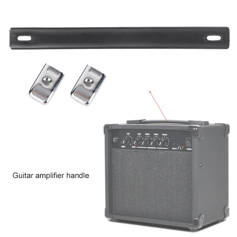 Black Guitar Amplifier Handle PU Leather Strap Durable for Ampeg Speaker Vintage Style