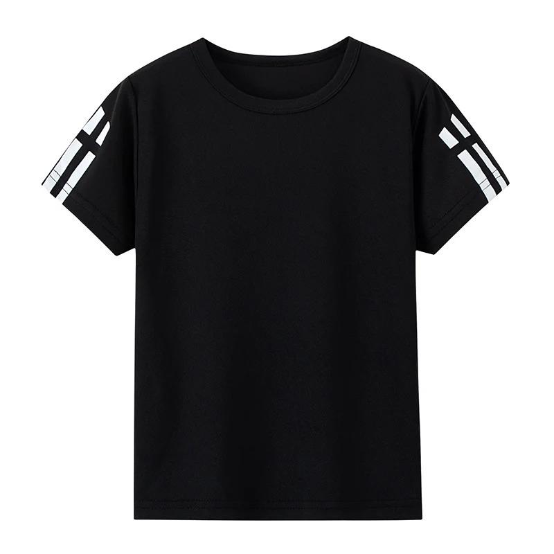 Children's Summer Quick Drying Sports Short Sleeve Color Joker Casual Shirt Boys Girls Running