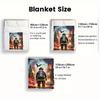 Firefighter forest pattern Flannel printed blanket suitable for all seasons suitable for living room office sofa and travel