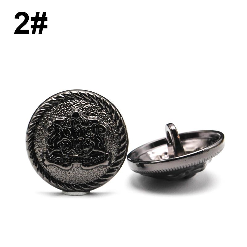 6Pcs 10-28 Mm Golden Gold Metal Buttons Garment Coat Sewing Accessories Buttons For Clothing Crafts Black Point Oil Button
