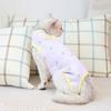 Roupa de Recuperação Pós-Cirúrgica para Pets Padrão Fofo Previne Mordidas/Lambidas Tecido de Fibra de Leite Acolchoada Roupa de Castração para Cães e Gatos para Casa