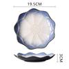 European Lotus Ceramic Irregular Plate and Salad Bowl Set