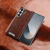 Étui Magnétique en Cuir de Vachette pour Samsung Galaxy Z Fold 7 ZFold 6 5 Protection Charnière en Aluminium Housse de Téléphone antichoc