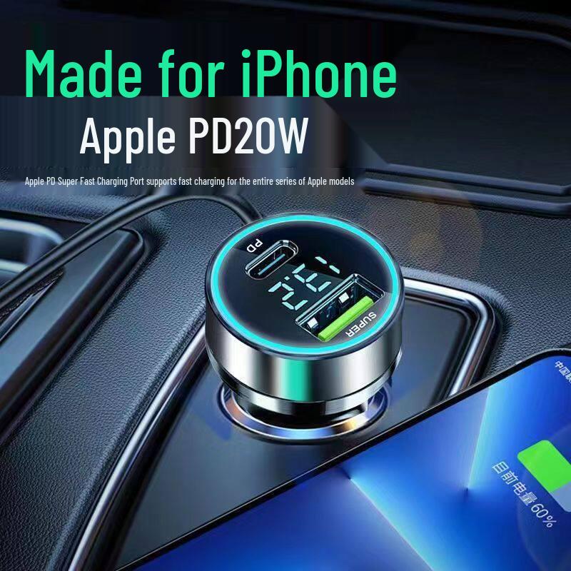 PD20W Universal Car Charger for iPhone & Android: Super Fast 100W One-to-Two Charging