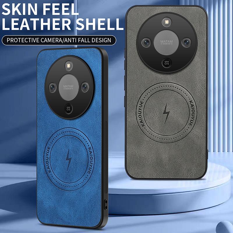 For Honor X9D Magnetic Protector Phone Case For Honor X9D Sheepskin Leather Back Cover For Honor X9D Soft Lambskin Shockproof