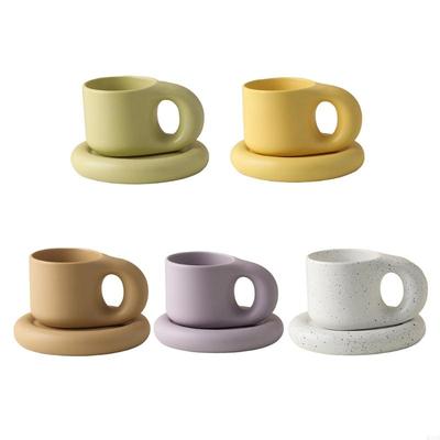 KX4B Nordische Liebhaber Tasse für Kreatives Mädchen Wasserbecher Keramikmaterial Kaffee