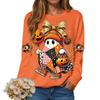 Ghost 3D Print Aesthetic Pumpkin Hoodie Women Style T-Shirt Spooky Season Fall Halloween Costume Aesthetic Clothes Long-Sleeve