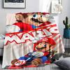 Mario Printed Flannel Blanket, Soft Throw for Bedroom Sofa, Washable, Fan Merchandise, Great Gift.