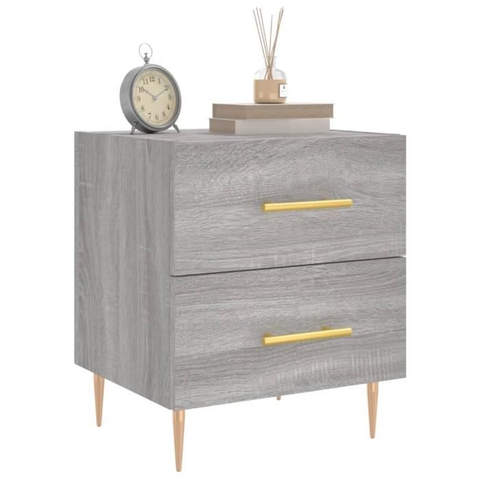 VidaXL Bedside Tables 2 Pcs Sonoma Grey 40x35x47.5 Cm 827289