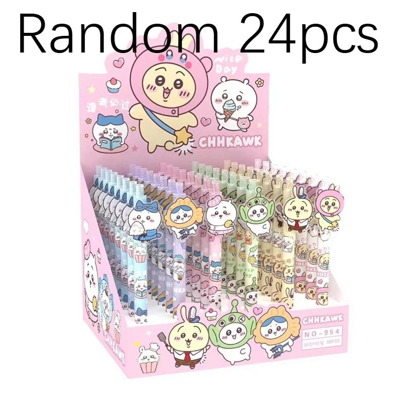Cute Chiikawa Gel Pens 0.5Mm Black Ink Kawaii Pressing Ballpoint Pen For Students School Office Stationery Gift