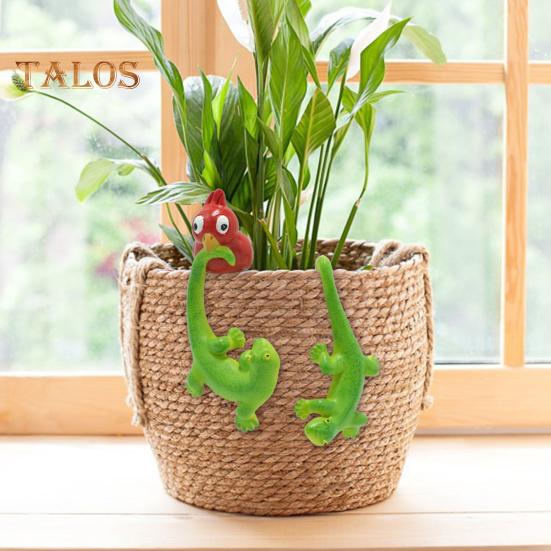 2 Stück Pflanzgefäß-Gecko-Statue zum Aufhängen, kletternde Eidechsenfigur, Blumentopf-Aufhänger, Dekoration, Kunstharz, Gecko für Büro, Blumentopf, Pflanzendekor im Freien