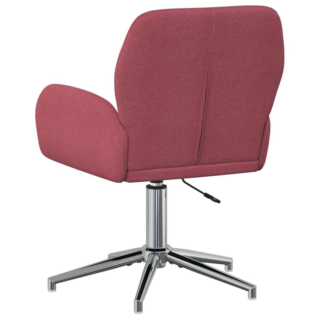 Swivel Chair 54 X 58 X 90 Cm Wine Red Fabric