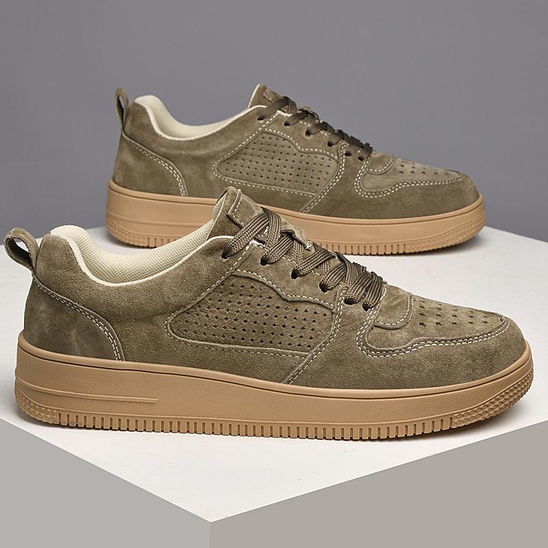 New Spring Men's Casual Leather Shoes All-Matching Sneakers Man Skateboard Footwear Versatile Tenis Masculino