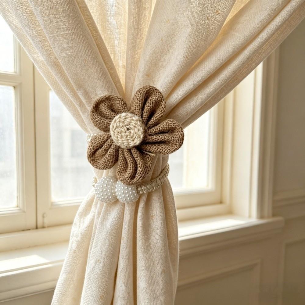 2PCS Adjustable Curtain Tie Strap Creative Curtain Buckle Gauze Curtain Binding Rope  Home Decor