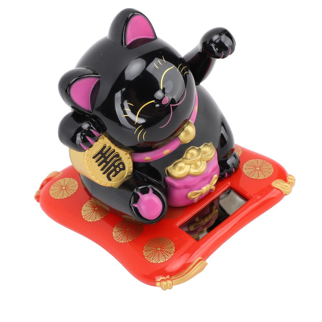 3,5 Zoll Glückskatze Solarbetrieben Winkende Glückskatze Ausstellungsdekoration für Schreibtisch Hauseingang