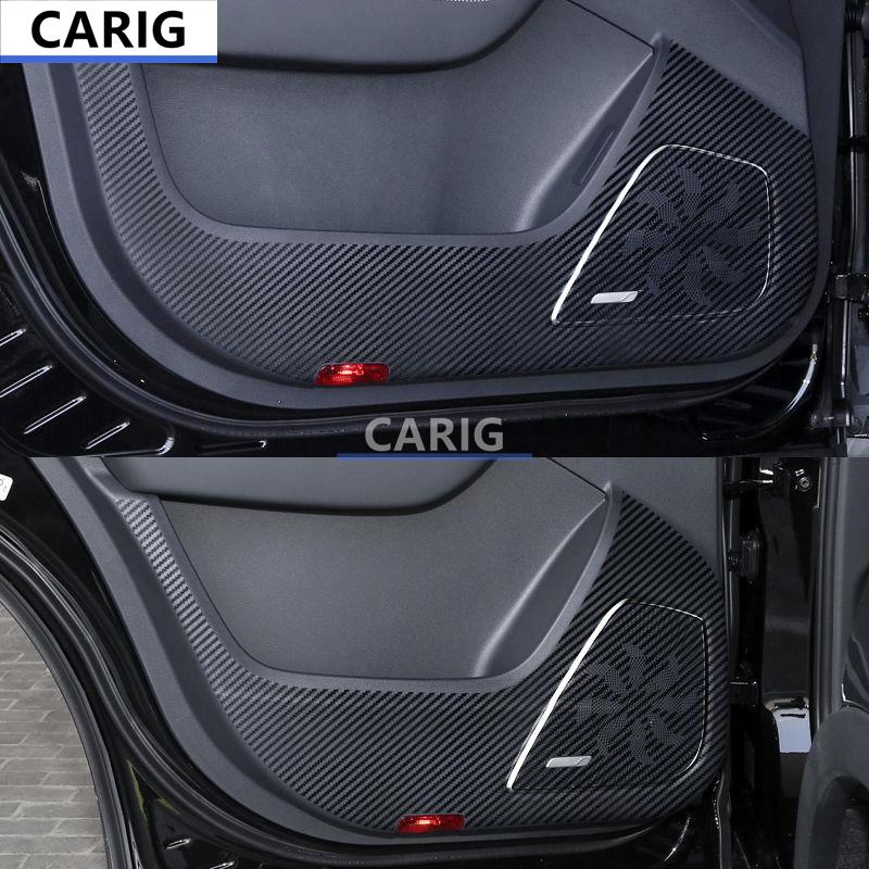 For HONGQI HS7 19-22 Door Anti-kick Sticker Modified Carbon Fiber Pattern Interior Car Film Accessories Modification