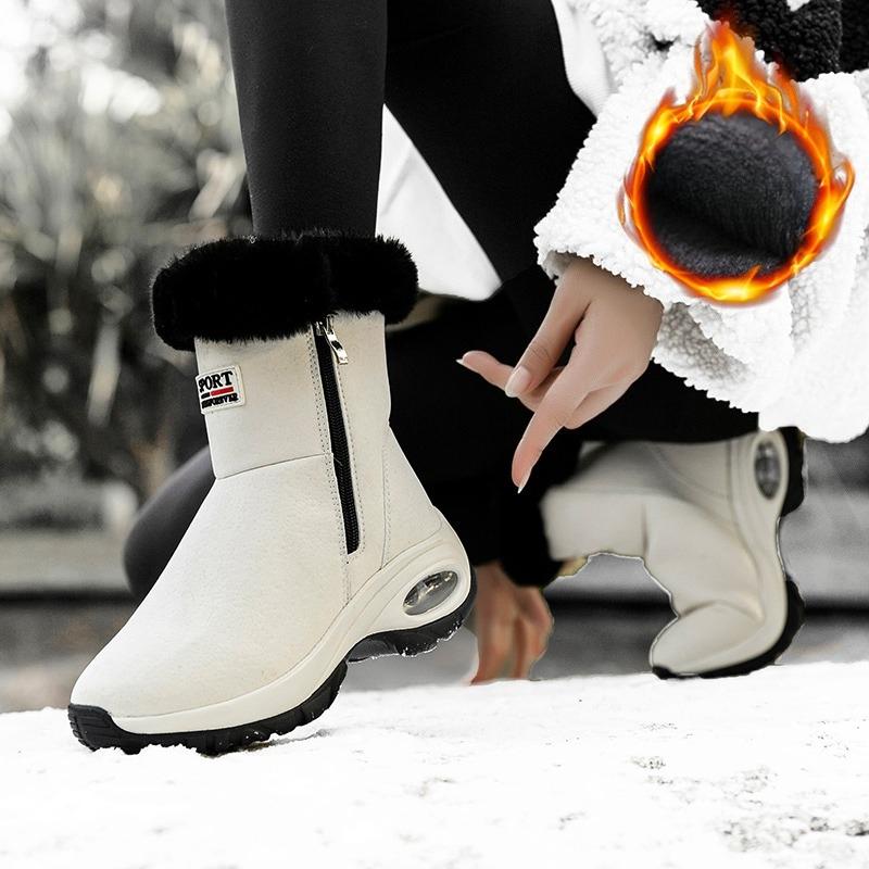 Winter Snow Boots Women Outdoor Warm Soft Plush High Top Ankle Boots Women Durable Thick-soled Casual Shoes Women