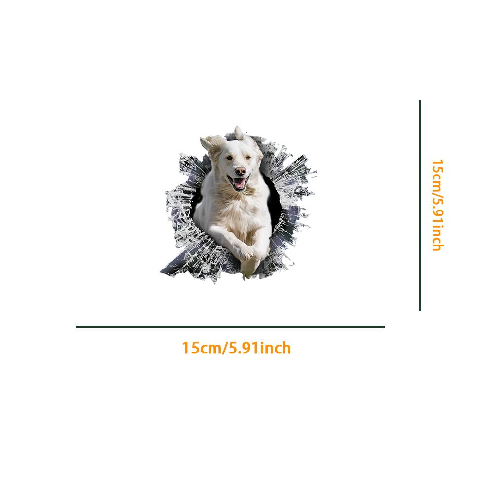 

1 шт. 2D плоские наклейки Золотистый ретривер Животное Наклейки на автомобиль Багажник Холодильник Наклейки на стену Ноутбук Туалетные наклейки