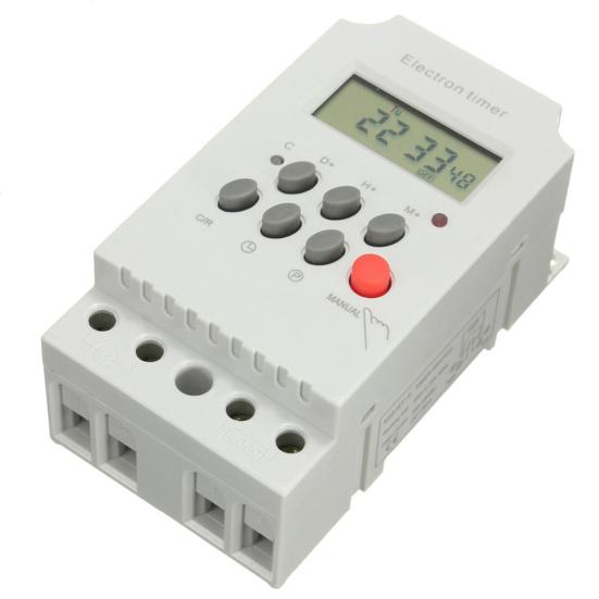 220V 25A Din Rail Digital Automatic Programmable Electronic Timer Time Switch